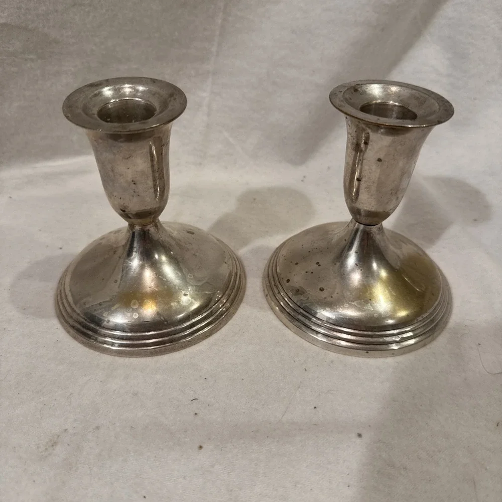 Leonard Silver Plated Candle Holders 4